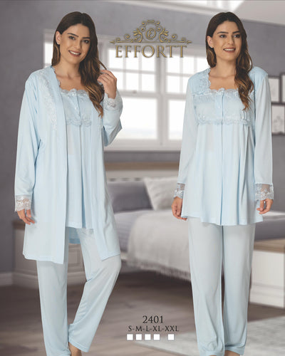 Maternity set -3 pieces with Elegant Lace Details pink