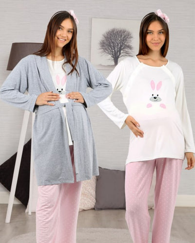 cotton pink rabbit 3 pieces