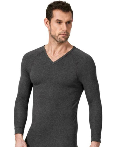 Thermal v-neck anthracite