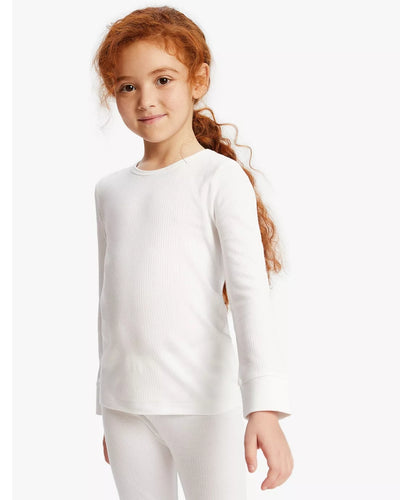 kids unisex thermal undershirt off white