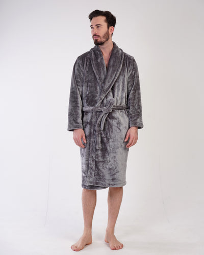 Luxurious Welsoft robe gray