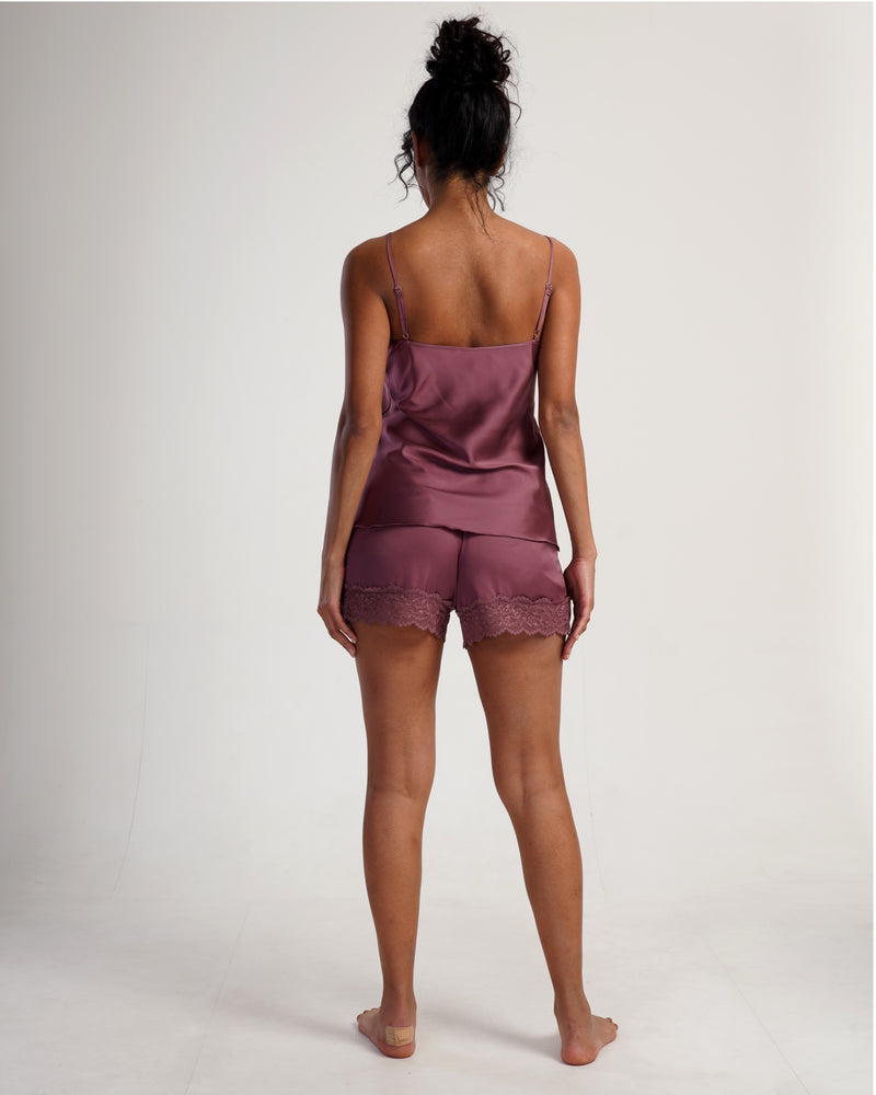 LUXURY SATIN PAJAMA BURGUNDY