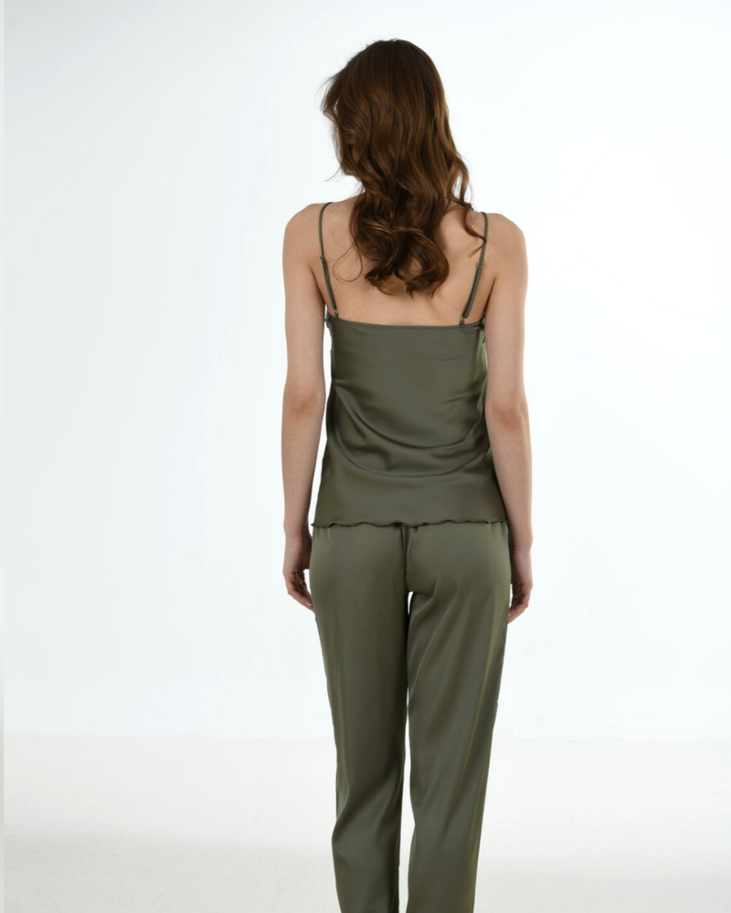 LUXURY SATIN PAJAMA OLIVE